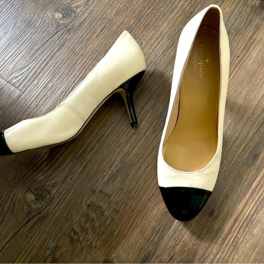 9.5 Kate spade two-tone heels